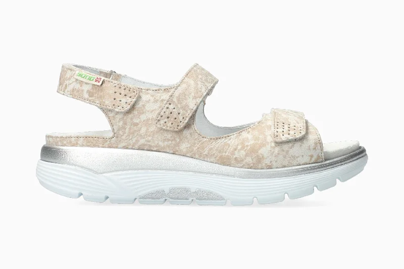 Women's Sandals with a Glitter - Coated Strap in Gold for a Sparkly Summer OutfitNorine - Light Sand Women's Sandals with a Glitter - Coated Strap in Gold for a Sparkly Summer OutfitNorine - Light Sand