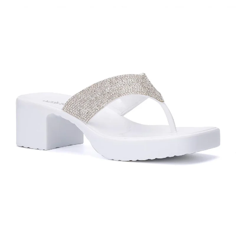 Adjustable Strap Women's Sandals with a Padded Heel in Pink for a Custom FitOlivia Miller Womens Suzzie Rhinestone Slip On Thong Sandals Adjustable Strap Women's Sandals with a Padded Heel in Pink for a Custom FitOlivia Miller Womens Suzzie Rhinestone Slip On Thong Sandals
