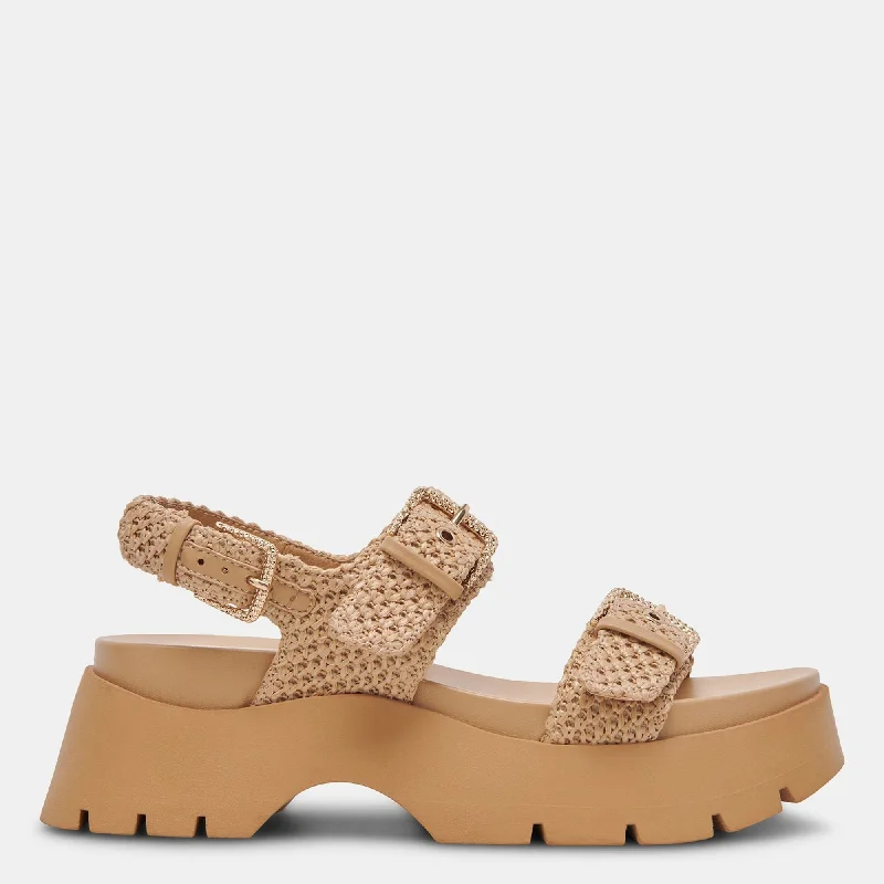 Women's Flat Slide Sandals with a Memory Foam Insole in White for All - Day ComfortPALDA SANDALS NATURAL RAFFIA Women's Flat Slide Sandals with a Memory Foam Insole in White for All - Day ComfortPALDA SANDALS NATURAL RAFFIA