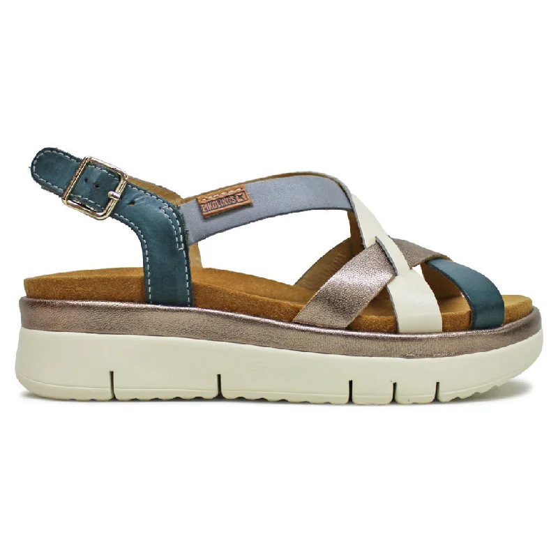 Waterproof Women's Rubber Beach Sandals with Arch Support in Blue for Water ActivitiesPalma Leather Women's Slingback Wedge Sandals Waterproof Women's Rubber Beach Sandals with Arch Support in Blue for Water ActivitiesPalma Leather Women's Slingback Wedge Sandals