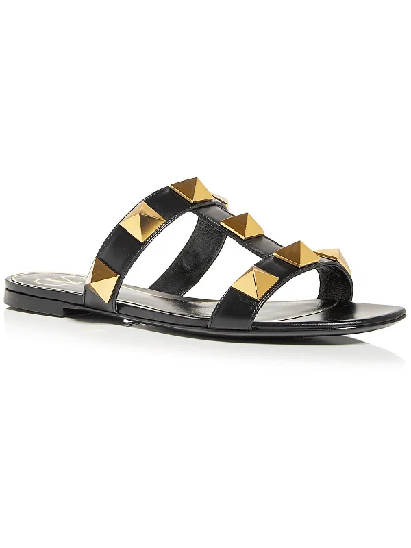 Women's Strappy Gladiator Sandals with Buckle Closures in Tan for a Boho LookRoman Stud Slide Womens Leather Slip On Slide Sandals Women's Strappy Gladiator Sandals with Buckle Closures in Tan for a Boho LookRoman Stud Slide Womens Leather Slip On Slide Sandals