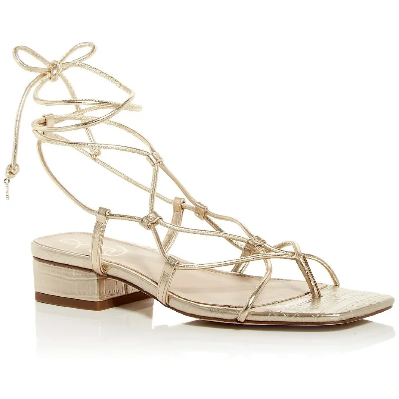 Women's Ankle - Strap Sandals with a Block Heel in Red for a Sophisticated StyleSam Edelman Womens Daffy Strappy Gladiator Strappy Sandals Women's Ankle - Strap Sandals with a Block Heel in Red for a Sophisticated StyleSam Edelman Womens Daffy Strappy Gladiator Strappy Sandals