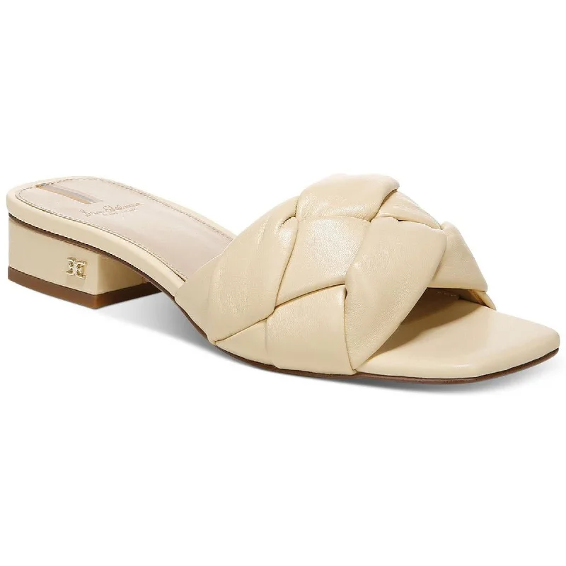 Women's Cork - Soled Espadrille Sandals with a Rope - Trimmed Upper in Navy for a Summer VibeSam Edelman Womens Dawson Braided Square Toe Heels