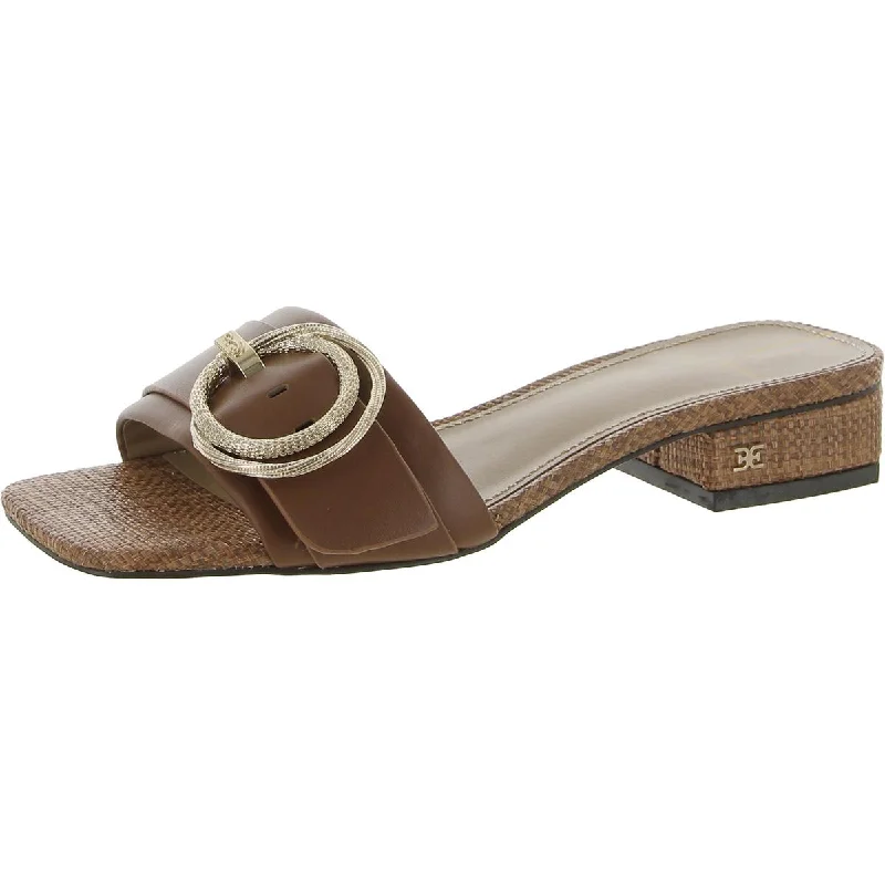 Elastic - Strap Women's Sandals with a Padded Toe in Teal for Easy On - and - OffSam Edelman Womens Delfi Leather Slip On Slide Sandals Elastic - Strap Women's Sandals with a Padded Toe in Teal for Easy On - and - OffSam Edelman Womens Delfi Leather Slip On Slide Sandals