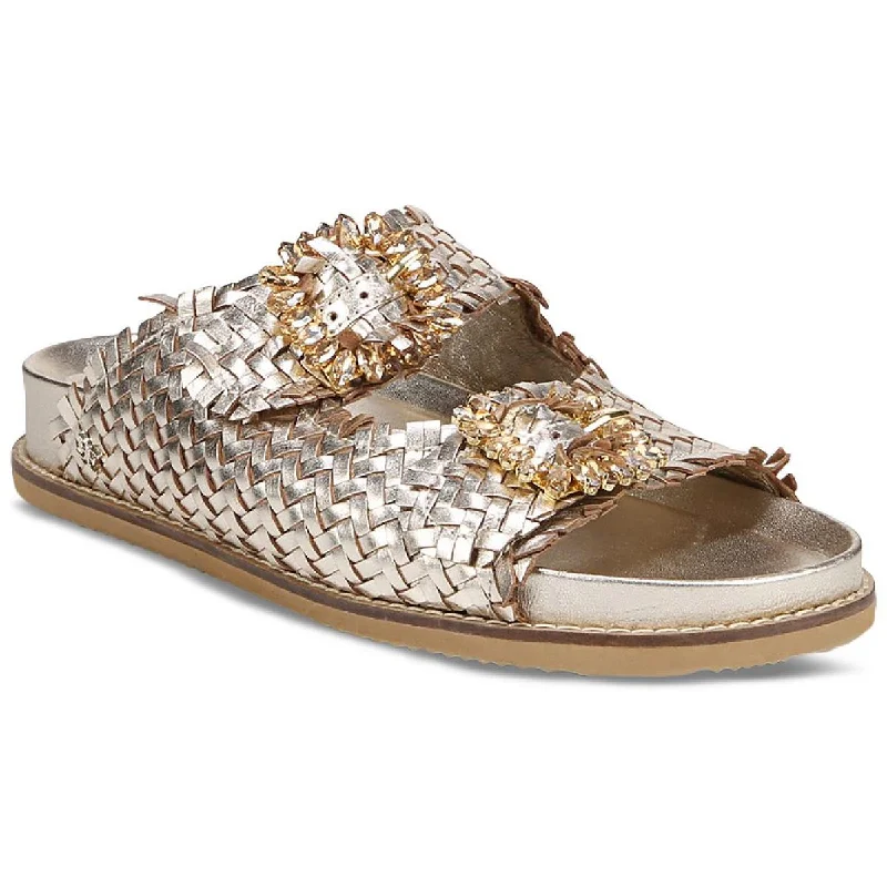 Child - Friendly Women's Sandals with a Secure Buckle in Purple for Moms on the GoSam Edelman Womens Oaklyn Woven Slide Sandals Child - Friendly Women's Sandals with a Secure Buckle in Purple for Moms on the GoSam Edelman Womens Oaklyn Woven Slide Sandals