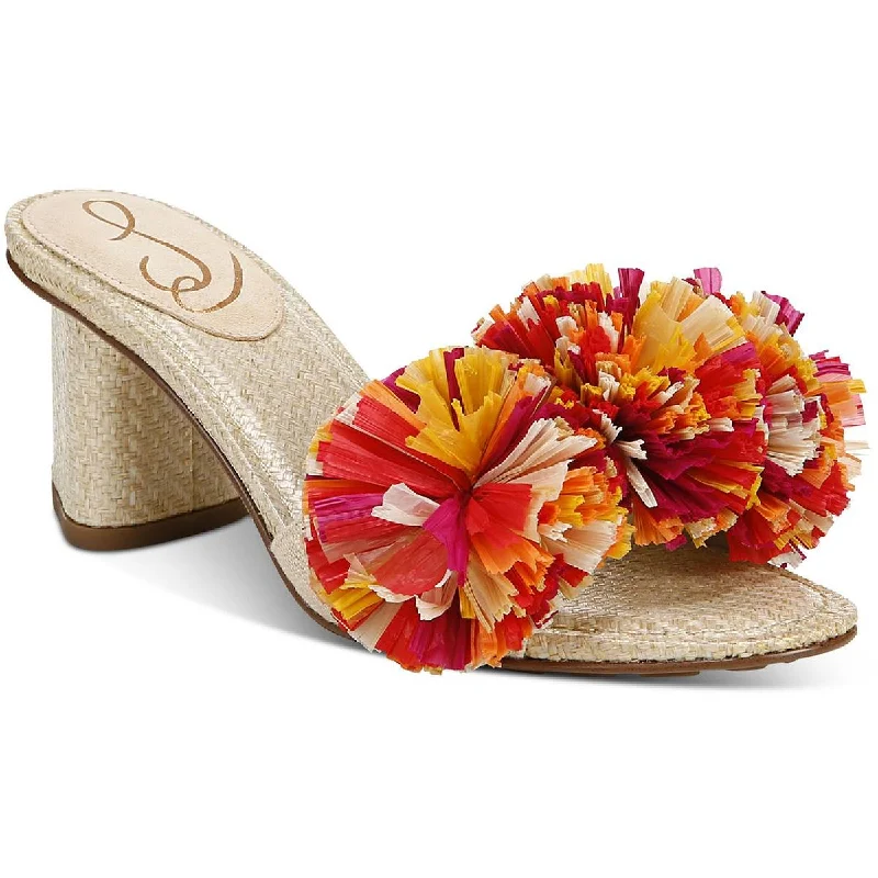 Adjustable Strap Women's Sandals with a Padded Heel in Pink for a Custom FitSam Edelman Womens Olia Pom Slide Heels Adjustable Strap Women's Sandals with a Padded Heel in Pink for a Custom FitSam Edelman Womens Olia Pom Slide Heels