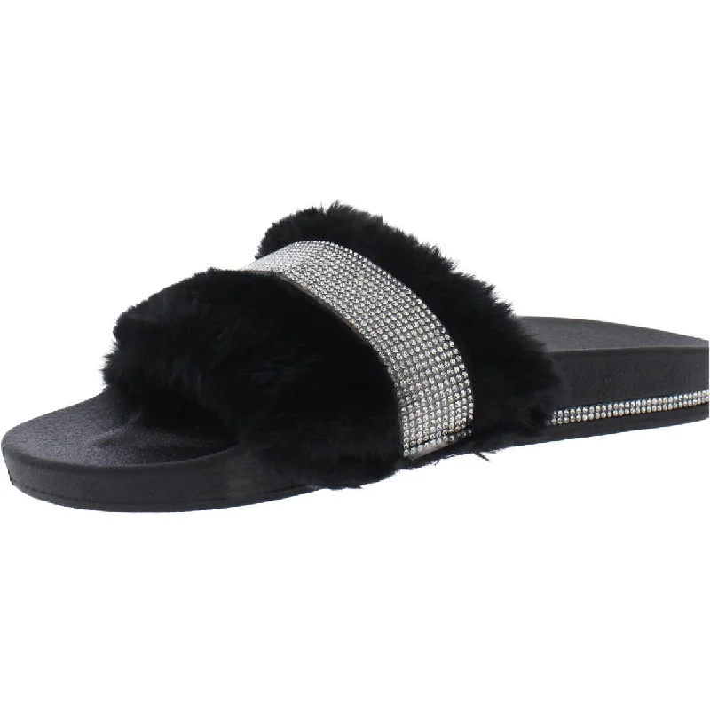 Anti - Slip Women's Sandals with a Grooved Sole in Green for Outdoor AdventuresShoe Land Womens Best Wishes Faux Fur Rhinestone Slide Sandals Anti - Slip Women's Sandals with a Grooved Sole in Green for Outdoor AdventuresShoe Land Womens Best Wishes Faux Fur Rhinestone Slide Sandals