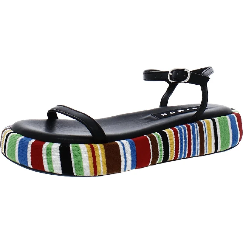 Women's Flat Slide Sandals with a Memory Foam Insole in White for All - Day ComfortSimon Miller Womens Faux Leather Cushioned Footbed Slingback Sandals Women's Flat Slide Sandals with a Memory Foam Insole in White for All - Day ComfortSimon Miller Womens Faux Leather Cushioned Footbed Slingback Sandals