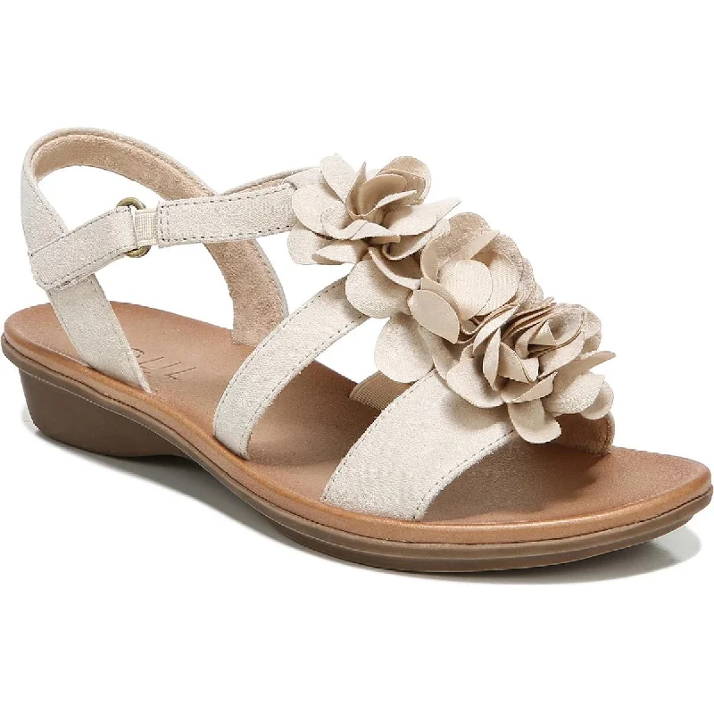 Child - Friendly Women's Sandals with a Secure Buckle in Purple for Moms on the GoSOUL Naturalizer Womens Sing Floral Open Toe Flat Sandals Child - Friendly Women's Sandals with a Secure Buckle in Purple for Moms on the GoSOUL Naturalizer Womens Sing Floral Open Toe Flat Sandals