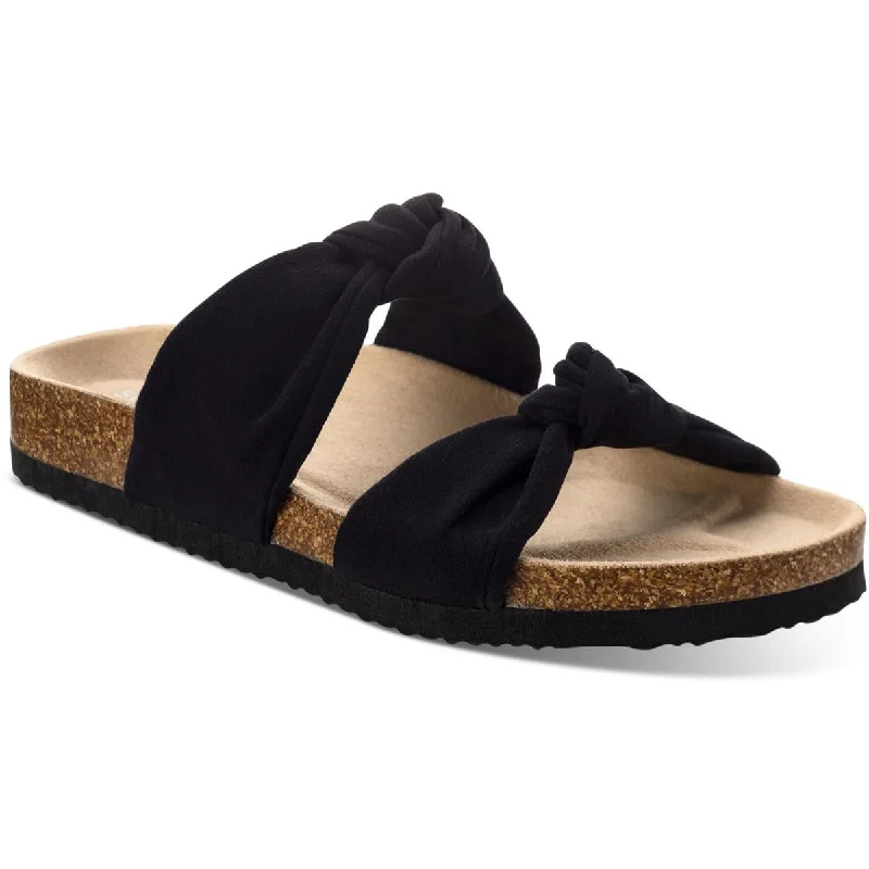 Women's Sandals with a Floral - Printed Upper in Pink for a Feminine Spring LookSun + Stone Womens Asdrid Faux Suede Slip On Slide Sandals Women's Sandals with a Floral - Printed Upper in Pink for a Feminine Spring LookSun + Stone Womens Asdrid Faux Suede Slip On Slide Sandals
