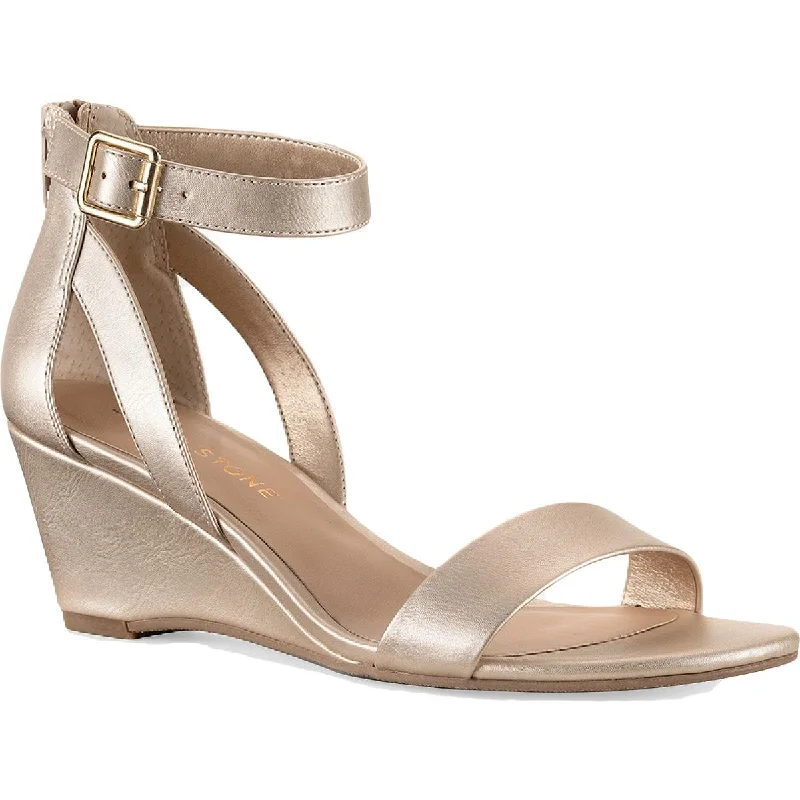Women's Ankle - Strap Sandals with a Block Heel in Red for a Sophisticated StyleSun + Stone Womens Jossie Solid Ankle Strap Wedge Sandals Women's Ankle - Strap Sandals with a Block Heel in Red for a Sophisticated StyleSun + Stone Womens Jossie Solid Ankle Strap Wedge Sandals