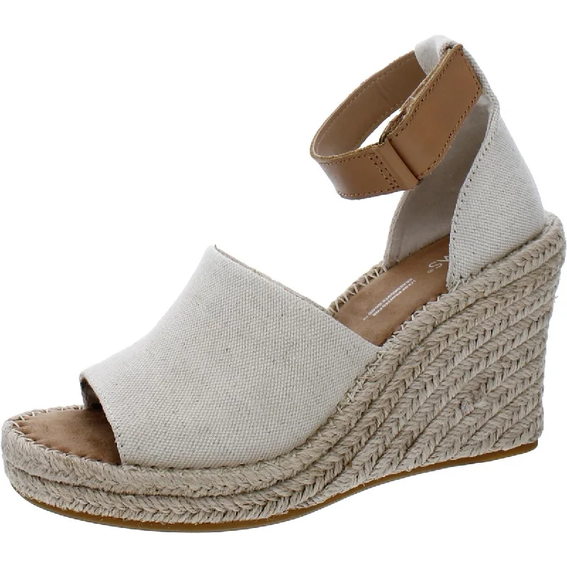 Women's Cork - Soled Espadrille Sandals with a Rope - Trimmed Upper in Navy for a Summer VibeToms Womens Marisol Open Toe Ankle Strap Dress Sandals Women's Cork - Soled Espadrille Sandals with a Rope - Trimmed Upper in Navy for a Summer VibeToms Womens Marisol Open Toe Ankle Strap Dress Sandals