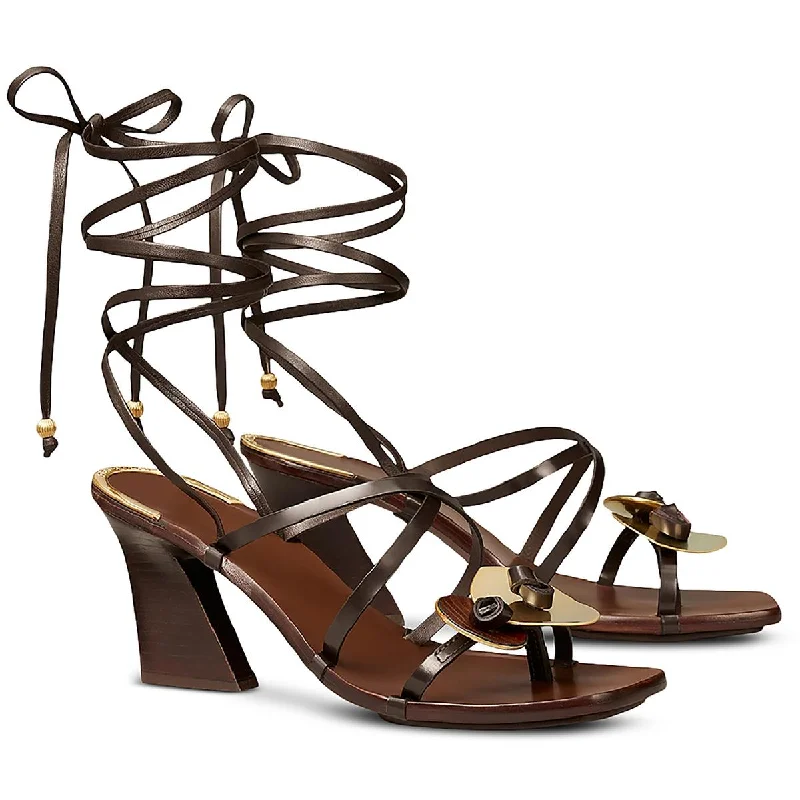 Women's Leather - Strapped Sandals with a Braided Detail in Brown for a Rustic AppealTory Burch Womens Leather Embellished Strappy Sandals Women's Leather - Strapped Sandals with a Braided Detail in Brown for a Rustic AppealTory Burch Womens Leather Embellished Strappy Sandals