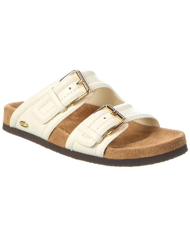 Adjustable Strap Women's Sandals with a Padded Heel in Pink for a Custom FitValentino Fussfriend Leather Sandal Adjustable Strap Women's Sandals with a Padded Heel in Pink for a Custom FitValentino Fussfriend Leather Sandal