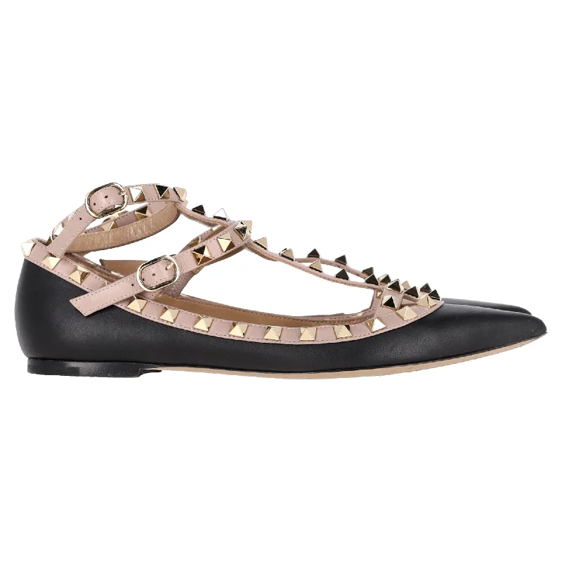 Sustainable Women's Recycled Material Sandals in Beige for Eco - Conscious ShoppersValentino Garavani Rockstud Caged Ballet Flats in Black Calfskin Leather Sustainable Women's Recycled Material Sandals in Beige for Eco - Conscious ShoppersValentino Garavani Rockstud Caged Ballet Flats in Black Calfskin Leather