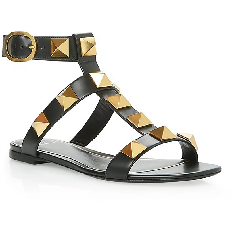 Sustainable Women's Recycled Material Sandals in Beige for Eco - Conscious ShoppersValentino Garavani Womens Leather Studded Ankle Strap Sustainable Women's Recycled Material Sandals in Beige for Eco - Conscious ShoppersValentino Garavani Womens Leather Studded Ankle Strap