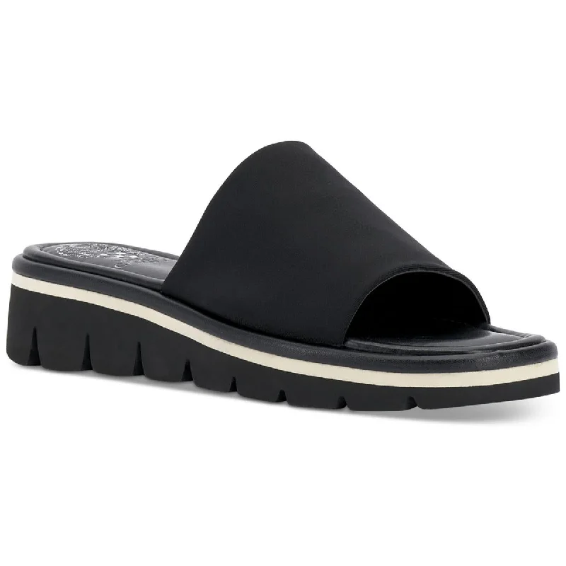Women's Leather - Strapped Sandals with a Braided Detail in Brown for a Rustic AppealVince Camuto Womens Abrelyn Slip-On Wedge Slide Sandals Women's Leather - Strapped Sandals with a Braided Detail in Brown for a Rustic AppealVince Camuto Womens Abrelyn Slip-On Wedge Slide Sandals
