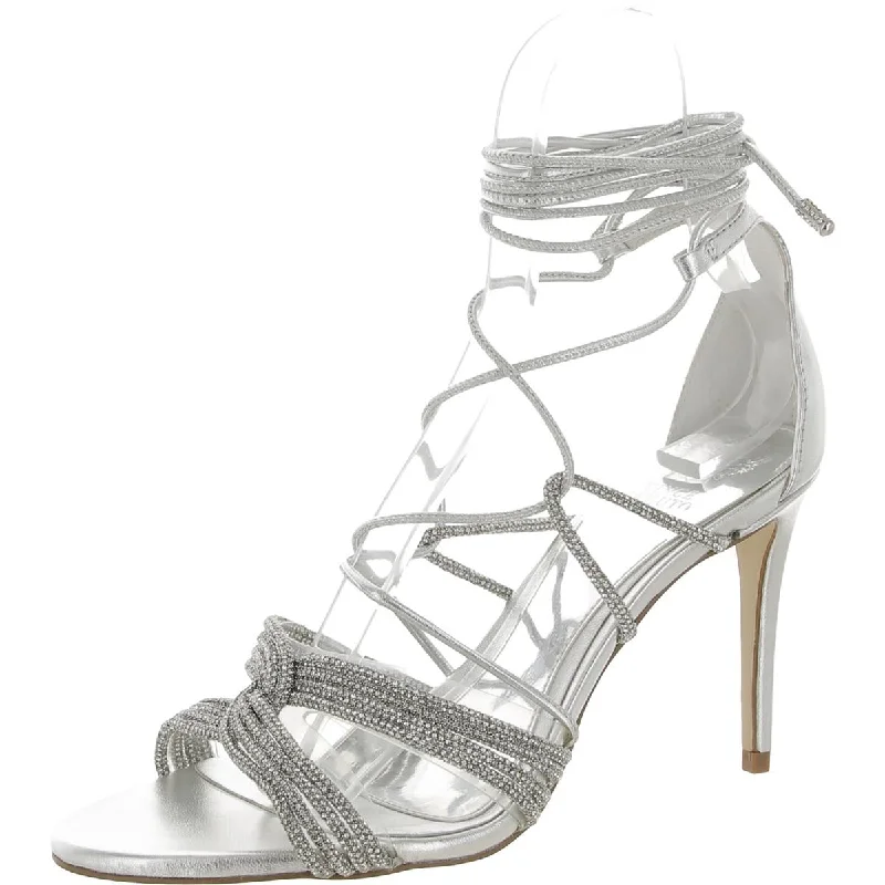 Elastic - Strap Women's Sandals with a Padded Toe in Teal for Easy On - and - OffVince Camuto Womens Aimery Leather Ankle Strap Heels Elastic - Strap Women's Sandals with a Padded Toe in Teal for Easy On - and - OffVince Camuto Womens Aimery Leather Ankle Strap Heels