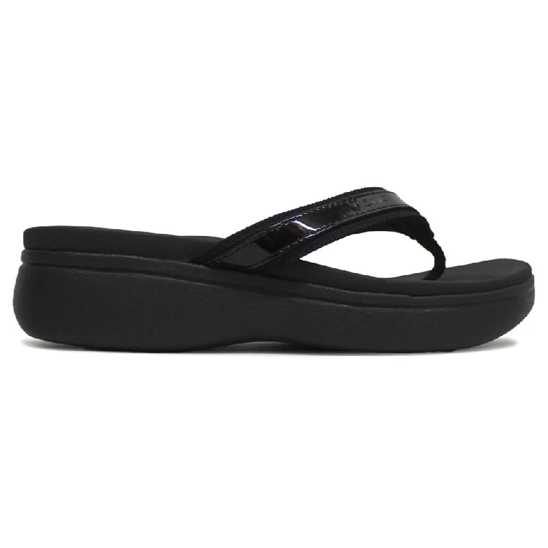 Women's Flat Slide Sandals with a Memory Foam Insole in White for All - Day ComfortHigh Tide II Leather Textile Women's Toe Post Platform Sandals Women's Flat Slide Sandals with a Memory Foam Insole in White for All - Day ComfortHigh Tide II Leather Textile Women's Toe Post Platform Sandals
