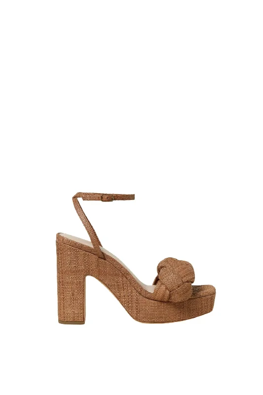 Women's Leather - Strapped Sandals with a Braided Detail in Brown for a Rustic AppealWomen Fae Platform Sandal In Brown Women's Leather - Strapped Sandals with a Braided Detail in Brown for a Rustic AppealWomen Fae Platform Sandal In Brown