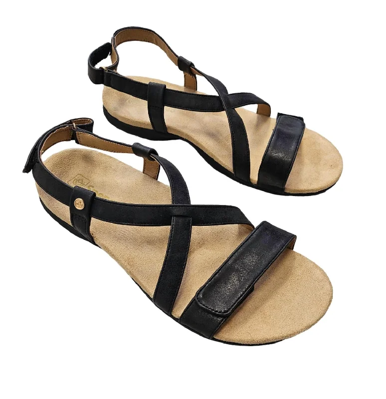 Plus Size Women's Wide - Width Platform Sandals in Black for Added Comfort and HeightWomen's Adjustable Strappy Sandal In Black Plus Size Women's Wide - Width Platform Sandals in Black for Added Comfort and HeightWomen's Adjustable Strappy Sandal In Black