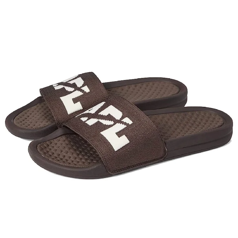 Shock - Absorbing Women's Sandals with a Soft Insole in Black for Active LifestylesWomen's Big Logo Techloom Slide In Chocolate/pristine Shock - Absorbing Women's Sandals with a Soft Insole in Black for Active LifestylesWomen's Big Logo Techloom Slide In Chocolate/pristine