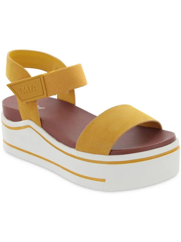 Women's Sandals with a Wedge Heel and a Tassel Detail in Orange for a Trendy LookWomens Faux Leather Self losing Strap Platform Sandals Women's Sandals with a Wedge Heel and a Tassel Detail in Orange for a Trendy LookWomens Faux Leather Self losing Strap Platform Sandals