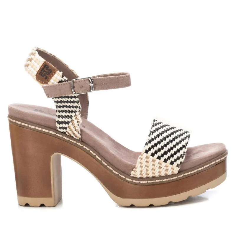 Women's Strappy Gladiator Sandals with Buckle Closures in Tan for a Boho LookWomen's Heeled Sandals In Taupe Women's Strappy Gladiator Sandals with Buckle Closures in Tan for a Boho LookWomen's Heeled Sandals In Taupe