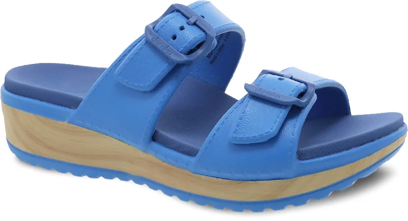 Plus Size Women's Wide - Width Platform Sandals in Black for Added Comfort and HeightWomen's Kandi Sandal In Blue Plus Size Women's Wide - Width Platform Sandals in Black for Added Comfort and HeightWomen's Kandi Sandal In Blue