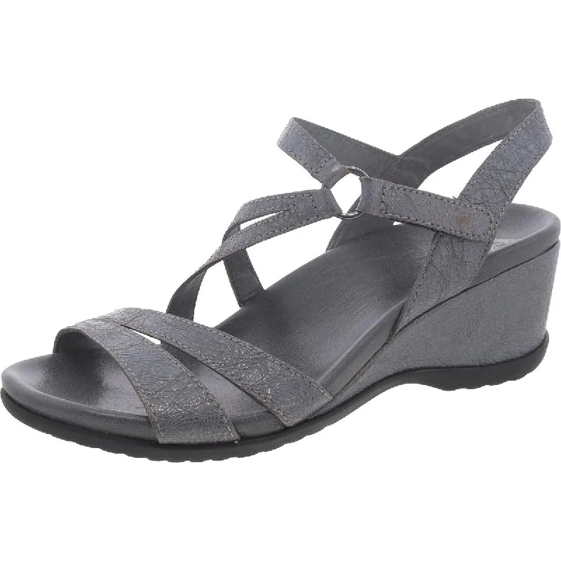 Women's Sandals with a Floral - Printed Upper in Pink for a Feminine Spring LookWomens Leather Ankle Strap Wedge Sandals Women's Sandals with a Floral - Printed Upper in Pink for a Feminine Spring LookWomens Leather Ankle Strap Wedge Sandals