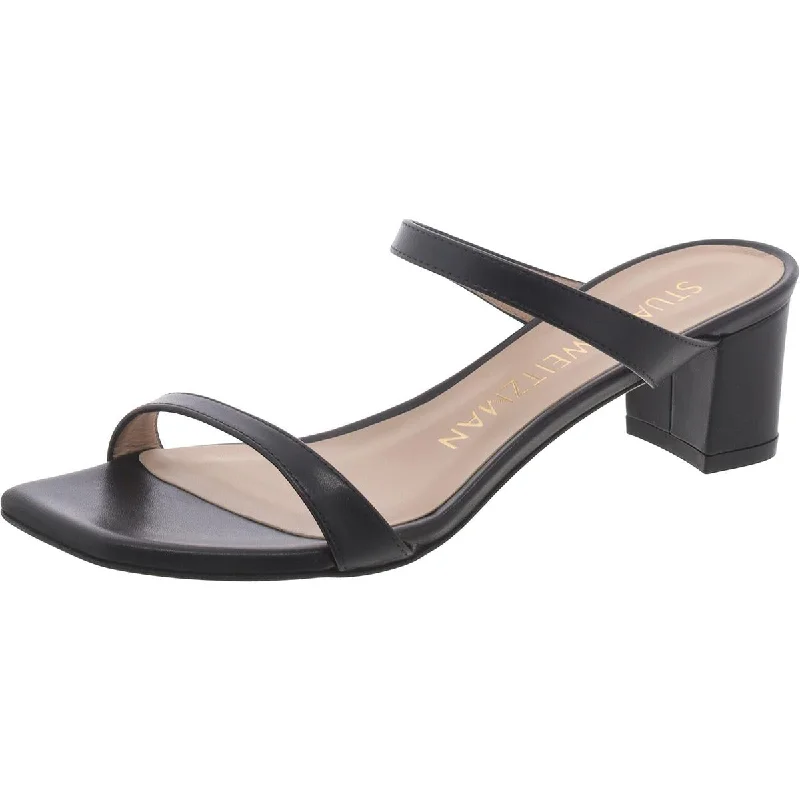 Women's Sandals with a Wedge Heel and a Tassel Detail in Orange for a Trendy LookWomens Leather Square Toe Slide Sandals