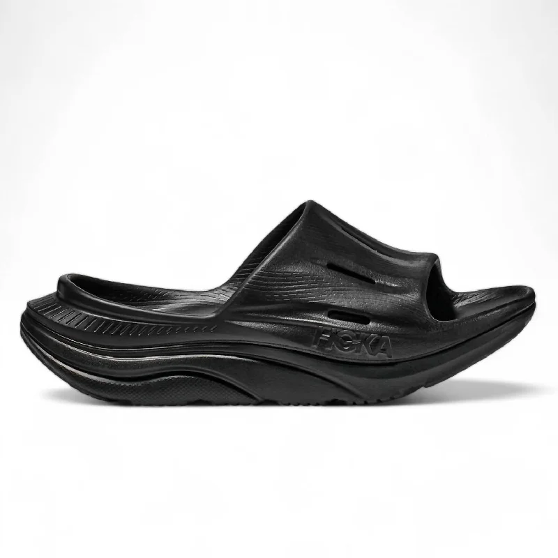 Women's Cork - Soled Espadrille Sandals with a Rope - Trimmed Upper in Navy for a Summer VibeWomen's Ora Recovery Slide 3 In Black / Black Women's Cork - Soled Espadrille Sandals with a Rope - Trimmed Upper in Navy for a Summer VibeWomen's Ora Recovery Slide 3 In Black / Black