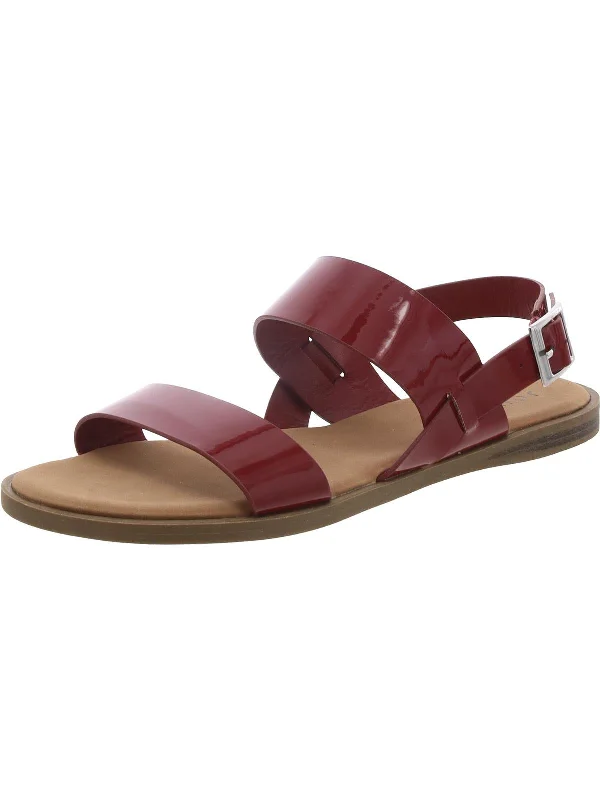 Sustainable Women's Recycled Material Sandals in Beige for Eco - Conscious ShoppersWomens Patent Leather Flat Ankle Strap Sustainable Women's Recycled Material Sandals in Beige for Eco - Conscious ShoppersWomens Patent Leather Flat Ankle Strap