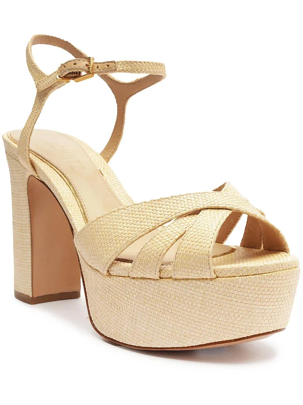 Women's Sandals with a Glitter - Coated Strap in Gold for a Sparkly Summer OutfitWomens Peep Toe Adjustable Block Heel Women's Sandals with a Glitter - Coated Strap in Gold for a Sparkly Summer OutfitWomens Peep Toe Adjustable Block Heel