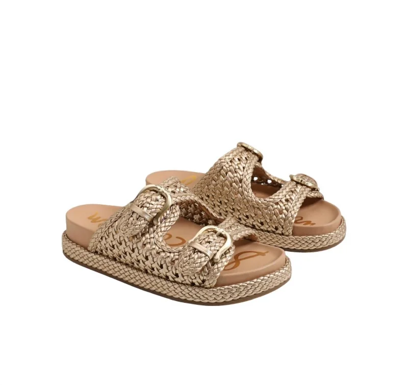 Women's Sandals with a Glitter - Coated Strap in Gold for a Sparkly Summer OutfitWomen's Reid Lattice Sandal In Gold Quartz Women's Sandals with a Glitter - Coated Strap in Gold for a Sparkly Summer OutfitWomen's Reid Lattice Sandal In Gold Quartz