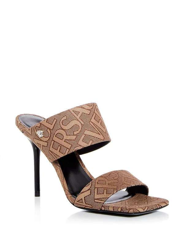 Women's Sandals with a Glitter - Coated Strap in Gold for a Sparkly Summer OutfitWomens Slip On Open Toe Heels Women's Sandals with a Glitter - Coated Strap in Gold for a Sparkly Summer OutfitWomens Slip On Open Toe Heels
