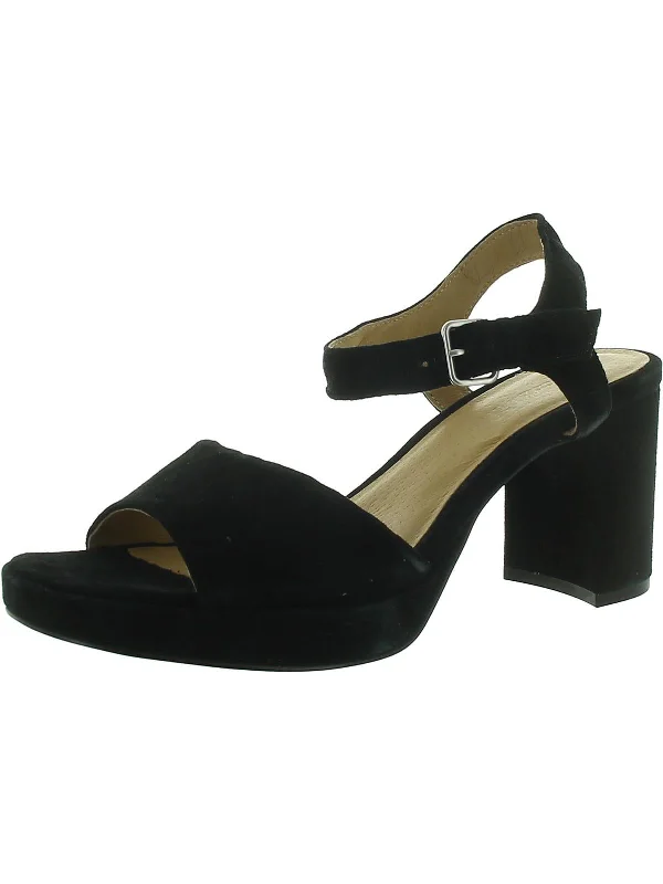 Shock - Absorbing Women's Sandals with a Soft Insole in Black for Active LifestylesWomens Suede Buckle Ankle Strap Shock - Absorbing Women's Sandals with a Soft Insole in Black for Active LifestylesWomens Suede Buckle Ankle Strap