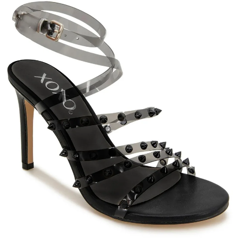 Adjustable Strap Women's Sandals with a Padded Heel in Pink for a Custom FitXOXO Womens Bunni Studded Stiletto Strappy Sandals Adjustable Strap Women's Sandals with a Padded Heel in Pink for a Custom FitXOXO Womens Bunni Studded Stiletto Strappy Sandals
