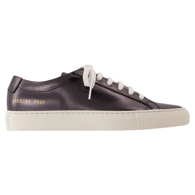 Women's Sneakers with Memory Foam Insoles for Exceptional Cushioning and ComfortAchilles Shiny Sneakers - COMMON PROJECTS - Leather - Black Women's Sneakers with Memory Foam Insoles for Exceptional Cushioning and ComfortAchilles Shiny Sneakers - COMMON PROJECTS - Leather - Black