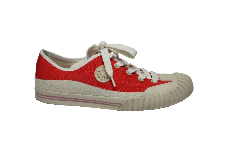 Women's Sneakers with Removable Insoles for Easy Cleaning and CustomizationAcne Studios Logo Patch Sneakers in Red Cotton Women's Sneakers with Removable Insoles for Easy Cleaning and CustomizationAcne Studios Logo Patch Sneakers in Red Cotton