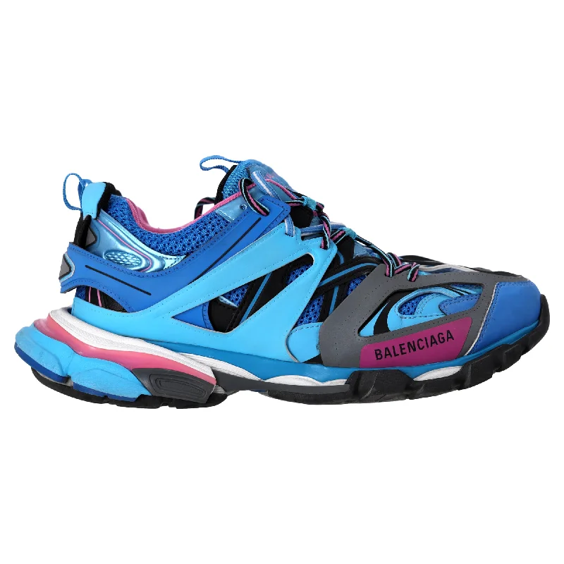Women's Sneakers with Hidden Wedges for a Subtle Height Boost and Added StyleBalenciaga Track Sneakers in Blue Polyurethane Women's Sneakers with Hidden Wedges for a Subtle Height Boost and Added StyleBalenciaga Track Sneakers in Blue Polyurethane