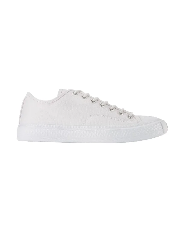 Women's Sneakers with Hidden Wedges for a Subtle Height Boost and Added StyleBallow Tag W Sneakers - Acne Studios - Optic White - Cotton Women's Sneakers with Hidden Wedges for a Subtle Height Boost and Added StyleBallow Tag W Sneakers - Acne Studios - Optic White - Cotton