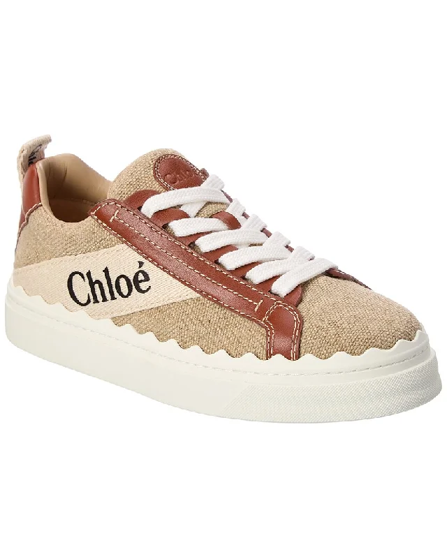 Chunky - Sole Women's Platform Sneakers in White for a Trendy Street Style LookChloƩ Lauren Canvas & Leather Sneaker Chunky - Sole Women's Platform Sneakers in White for a Trendy Street Style LookChloƩ Lauren Canvas & Leather Sneaker