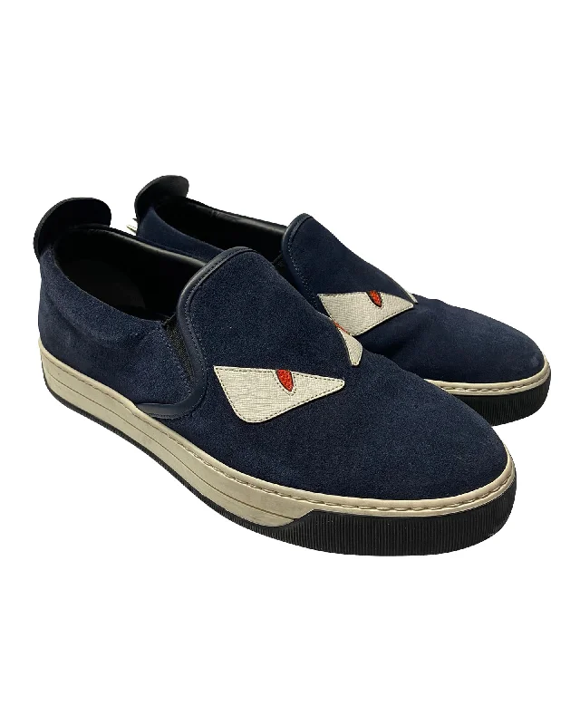 Low - Top Women's Tennis Sneakers in Bright Neon for a Pop of Color on the CourtFendi Monster 3D Eyes Slip-On Sneakers in Navy Blue Suede Low - Top Women's Tennis Sneakers in Bright Neon for a Pop of Color on the CourtFendi Monster 3D Eyes Slip-On Sneakers in Navy Blue Suede