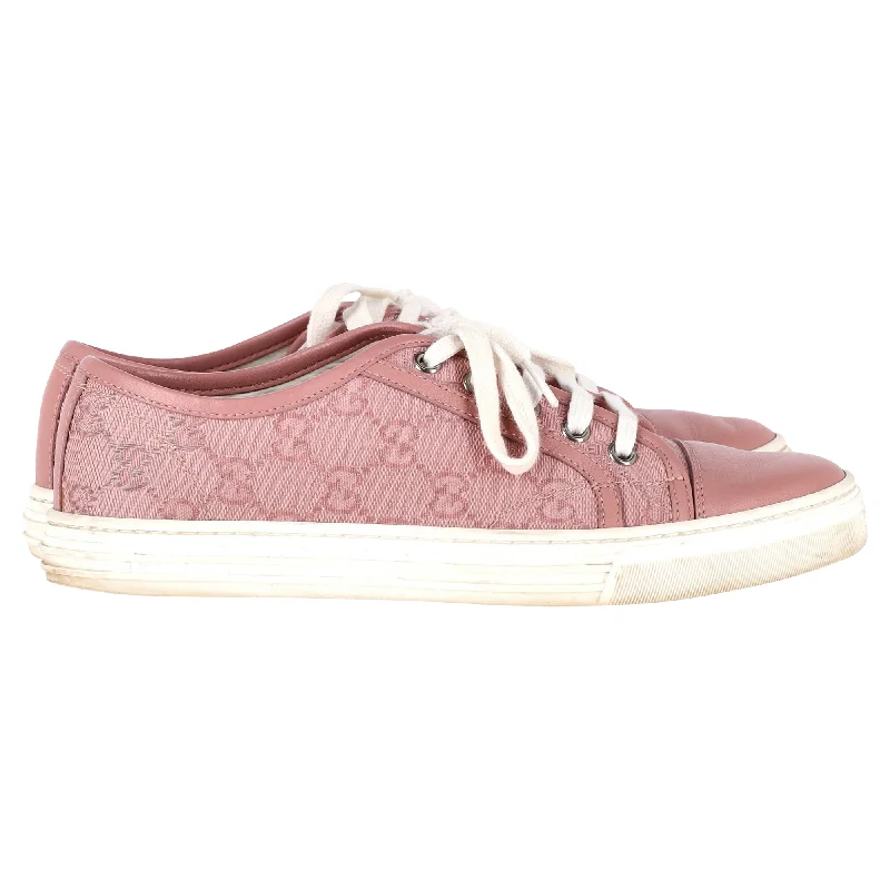 Foldable Women's Travel Sneakers for Compact Storage in LuggageGucci GG Monogram Low Top Sneakers in Pink Leather Foldable Women's Travel Sneakers for Compact Storage in LuggageGucci GG Monogram Low Top Sneakers in Pink Leather