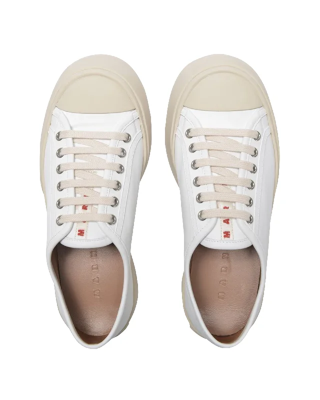 High - Top Women's Leather Sneakers in Black for a Stylish and Durable OptionLaced Up Pablo Sneakers - Marni - Lily White - Leather High - Top Women's Leather Sneakers in Black for a Stylish and Durable OptionLaced Up Pablo Sneakers - Marni - Lily White - Leather