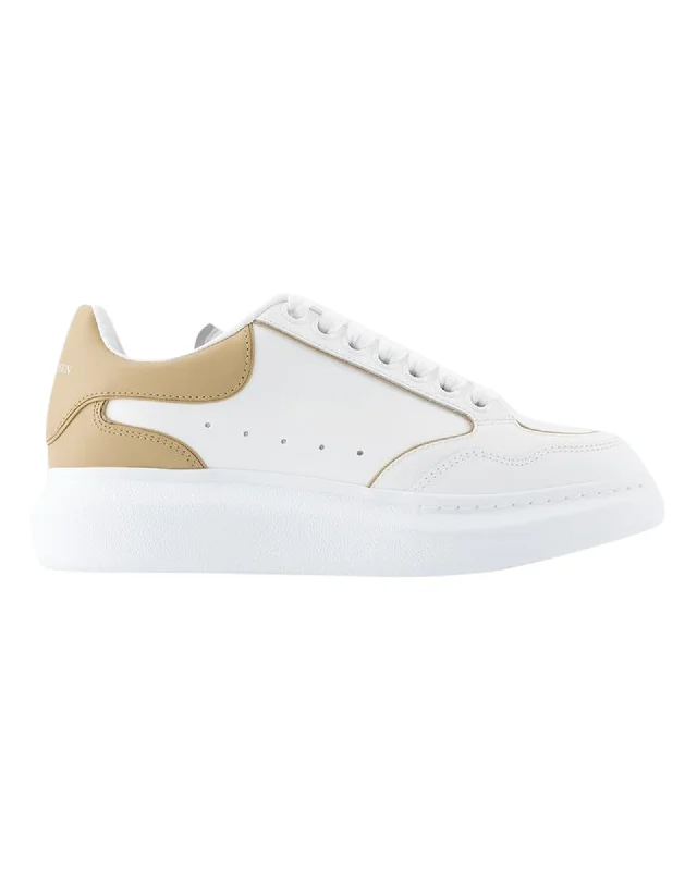 Slip - On Women's Canvas Sneakers in Navy for Easy and Effortless WearOversized Sneakers - Alexander McQueen - Leather - White/Camel Slip - On Women's Canvas Sneakers in Navy for Easy and Effortless WearOversized Sneakers - Alexander McQueen - Leather - White/Camel