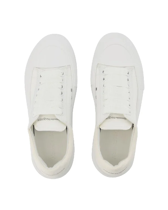 Women's Sneakers with Adjustable Straps for a Customized Fit During High - Impact ExercisesOversized Sneakers - Alexander Mcqueen - White - Leather Women's Sneakers with Adjustable Straps for a Customized Fit During High - Impact ExercisesOversized Sneakers - Alexander Mcqueen - White - Leather