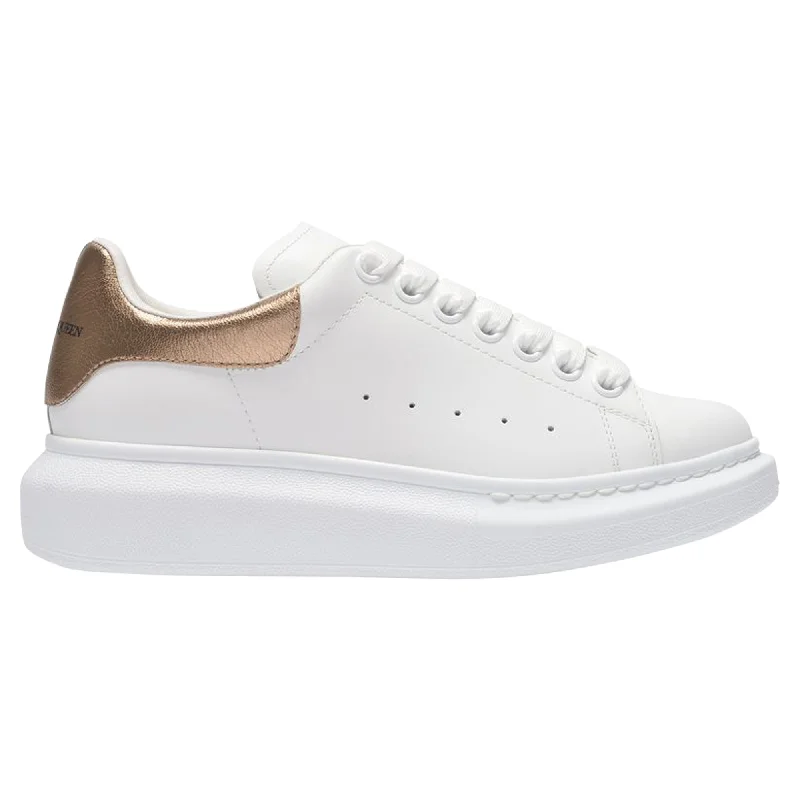 Retro - Style Women's Sneakers in Pastel Colors for a Nostalgic and Fashionable VibeOversized Sneakers - Alexander Mcqueen - White/Pink Gold - Leather Retro - Style Women's Sneakers in Pastel Colors for a Nostalgic and Fashionable VibeOversized Sneakers - Alexander Mcqueen - White/Pink Gold - Leather