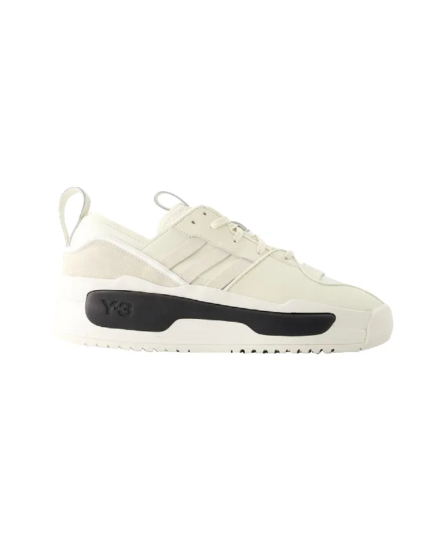 Breathable Mesh Women's Running Sneakers with Reflective Trim for Nighttime JoggingRivalry Sneakers - Y-3 - Leather - White Breathable Mesh Women's Running Sneakers with Reflective Trim for Nighttime JoggingRivalry Sneakers - Y-3 - Leather - White
